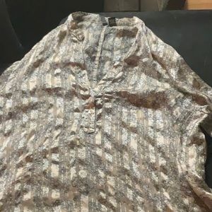 Cassie’s Shear Long Sleeve 2X Blouse